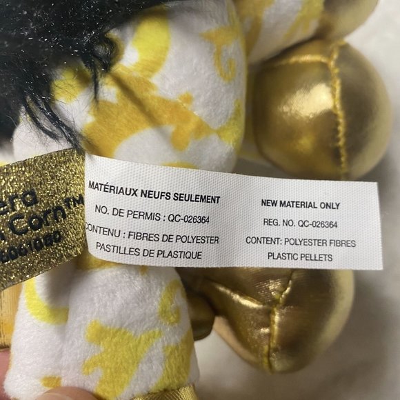 P.Lushes Pets Vera Von Corn White/Gold Glitter Collar Stuffed Animal Plush Toy - Picture 8 of 11